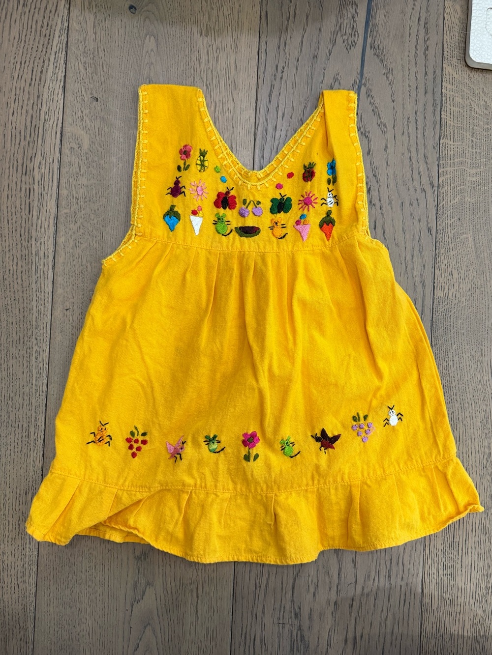 Yellow Embroidered Sundress